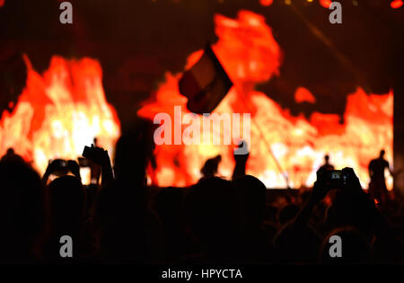 Oliver Sykes of the band Bring Me the Horizon performs in concert during  the Rock Allegiance Festival at PPL Park on Saturday, Oct. 10, 2015, in  Chester, Pa. (Photo by Owen Sweeney/Invision/AP