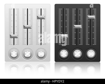 Sound mixer console dj equipment slider buttons Vector Image