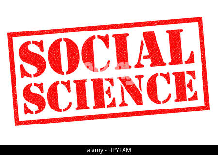 SOCIAL SCIENCE red Rubber Stamp over a white background. Stock Photo