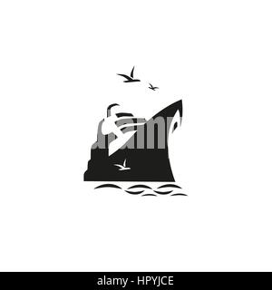 Cruise ship icon. Stock Vector