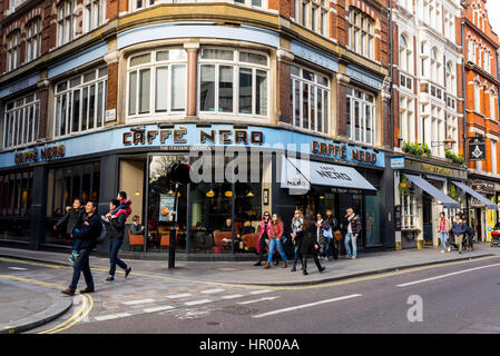 A branch of the coffee shop, Caffé Nero on Tottenham Court Road ...