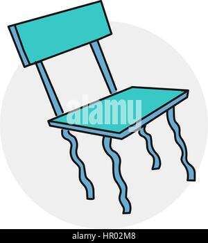 Problematic chair icon Stock Vector