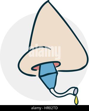 Procedure for the treatment of sinusitis Stock Vector