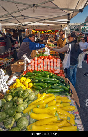 Farmers Market at Arizona Avenue in Santa Monica, California Stock