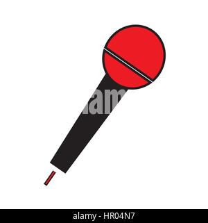 Microphone icon vector isolated in white background. Stock Vector