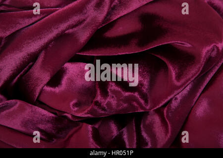 Wine colour velvet fabric material Stock Photo