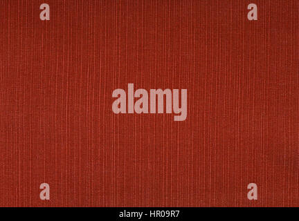 Deep red coarse woven fabric abstract background texture showing warp and weft Stock Photo