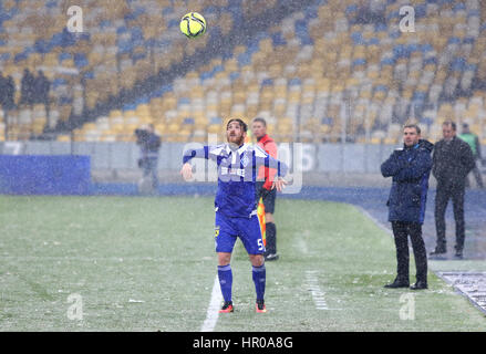 KYIV, UKRAINE - OCTOBER 26, 2016: Antunes of FC Dynamo Kyiv throws ball in during the Cup of Ukraine Round of 16 game against Zorya Luhansk at NSC Oli Stock Photo