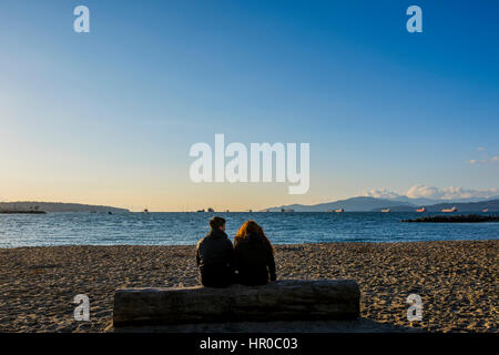 couple on beach Stock Photo