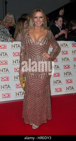 The National Television Awards held at the O2 Arena - Arrivals  Featuring: Carol Vorderman Where: London, United Kingdom When: 25 Jan 2017 Credit: Mario Mitsis/WENN.com Stock Photo