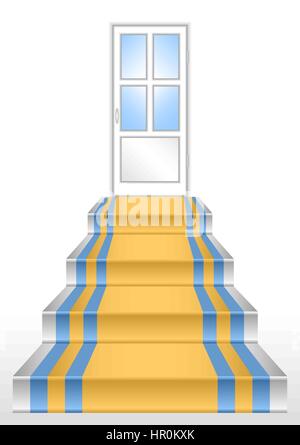 White door. Stock Vector