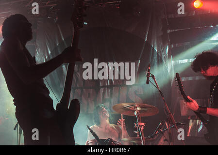 Bergamo, Italy. 24th Feb, 2017. The Zen Circus performance at Druso music live club. Credit: Brambilla Simone Photography/Alamy Live News Stock Photo