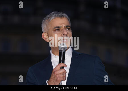 London, UK. 26th February 2017. Speaker Sadiq Khan attends The Salesman, Trafalgar Square,London,UK. by See Li Credit: See Li/Alamy Live News Stock Photo