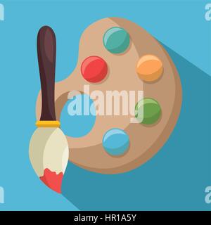 colors pallete paint isolated icon Stock Vector