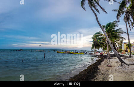 Sunset in Caye Caulker - Belize Stock Photo