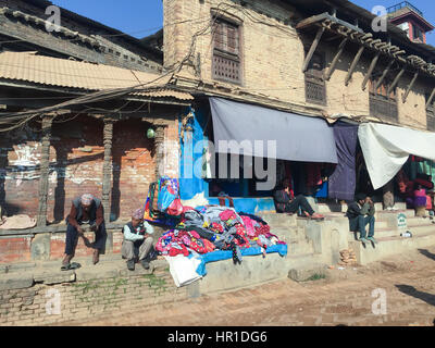 Heritage building in Bhaktapur, Place of devotees. Also known as Bhadgaon or Khwopa, it is an ancient Newar city in the east corner of the Kathmandu V Stock Photo