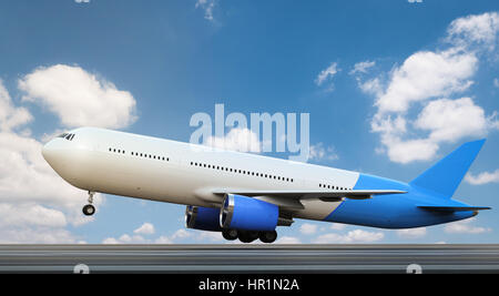 3d rendering airplane taking off Stock Photo
