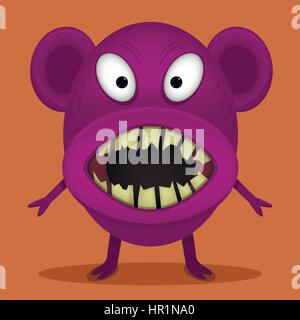 Angry horror monster Stock Vector