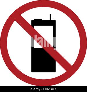 no phone icon illustrated on a white background in vector Stock Vector