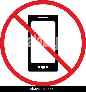 no phone icon illustrated on a white background in vector Stock Vector