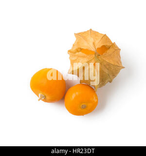 cape gooseberry on white background Stock Photo