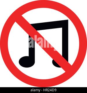 no music icon illustrated on a white background in vector Stock Vector