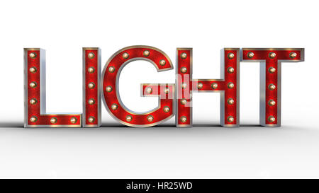 Digital 3D Illustration of cutout Characters with Light Bulbs Stock Photo