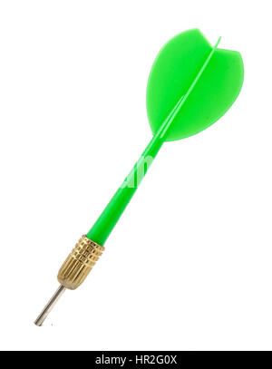green dart isolated on white background Stock Photo