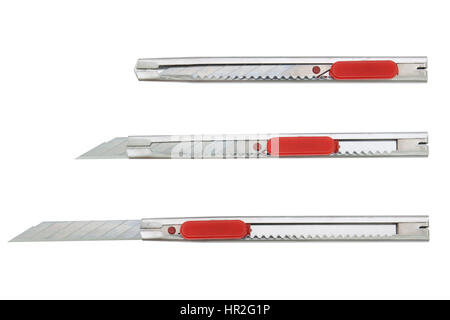 Stainless steel cutter isolated on white background Stock Photo