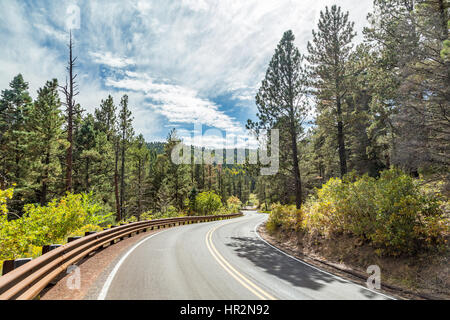 The Enchanted Circle Scenic Byway is an 84 mile New Mexico Scenic Byway and National Forest Scenic Byway around Wheeler Mountain located in Northern N Stock Photo