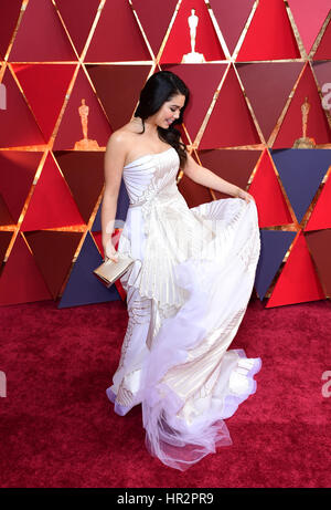 Auli'i Cravalho arriving at the 89th Academy Awards held at the Dolby Theatre in Hollywood, Los Angeles, USA. PRESS ASSOCIATION Photo. Picture date: Sunday February 26, 2017. See PA story SHOWBIZ Oscars. Photo credit should read: Ian West/PA Wire Stock Photo