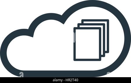 Cloud Computing and Documents Concept Design Stock Vector