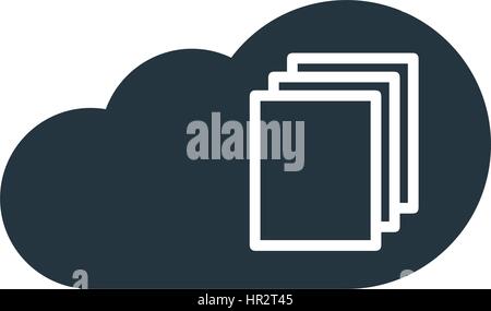 Cloud Computing and Documents Concept Design Stock Vector