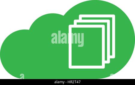 Cloud Computing and Documents Concept Design Stock Vector