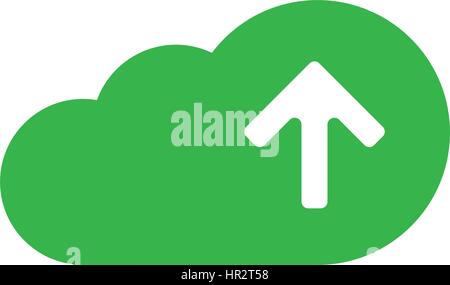 Cloud Computing with Upload Icon Design Stock Vector
