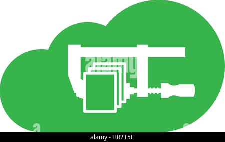 Cloud Computing Concept with Comppres Data Icon Design Stock Vector