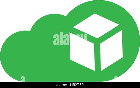 Cloud Computing and Cube Concept Design Stock Vector