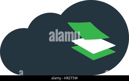 Cloud Computing and Documents Concept Design Stock Vector