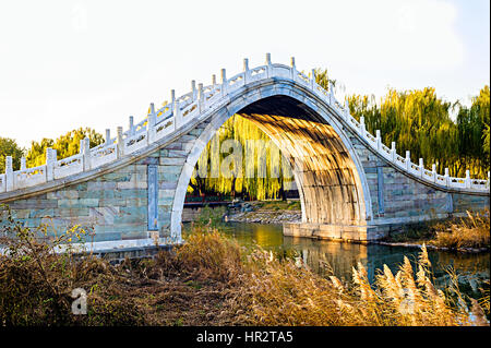Arch bridge in Summer Palace Stock Photo