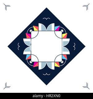 Trendy card frame style design. Abstract geometric elements. Layout template card, invitation, brochure, flyer, cover. Elegant frame and geometrical l Stock Vector