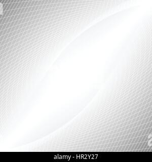 White grid abstract in perspective concept on grey background vector illustration Stock Vector