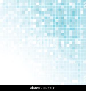Light blue square grid mosaic background in abstract concept vector illustration Stock Vector