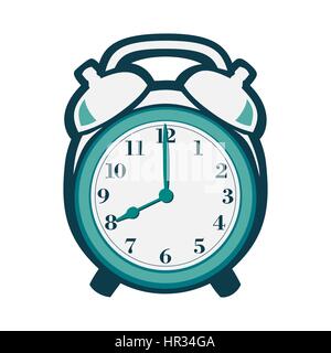 Alarm clock in flat style. Vector illustration Stock Vector