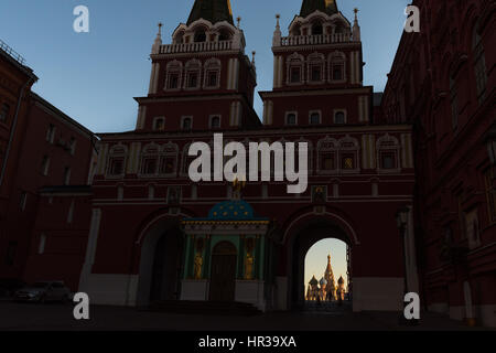 Moscow,Russia,behind the Red square,view of St. Basil's Cathedral Stock Photo