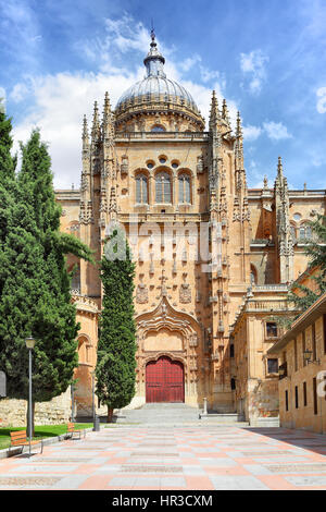 Patio Chico between Old and New Cathedrals in Salamanca, Spain Stock Photo