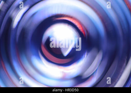 Blue defocused concentric circles - Abstract background Stock Photo