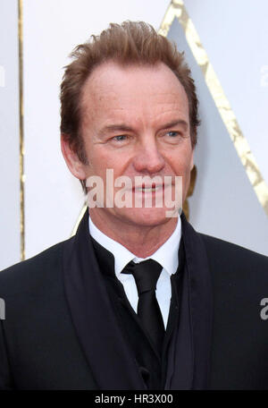 Hollywood, CA. 26th Feb, 2017.  Sting. 89th Annual Academy Awards presented by the Academy of Motion Picture Arts and Sciences held at Hollywood & Highland Center. Photo Credit: AdMedia Credit: AdMedia/ZUMA Wire/Alamy Live News Stock Photo