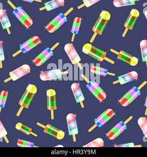 Ice Cream Seamless Pattern Stock Vector