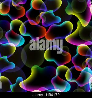 Futuristic Colorful Transparent Pasttern. Stock Vector