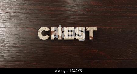 Chest - grungy wooden headline on Maple  - 3D rendered royalty free stock image. This image can be used for an online website banner ad or a print pos Stock Photo